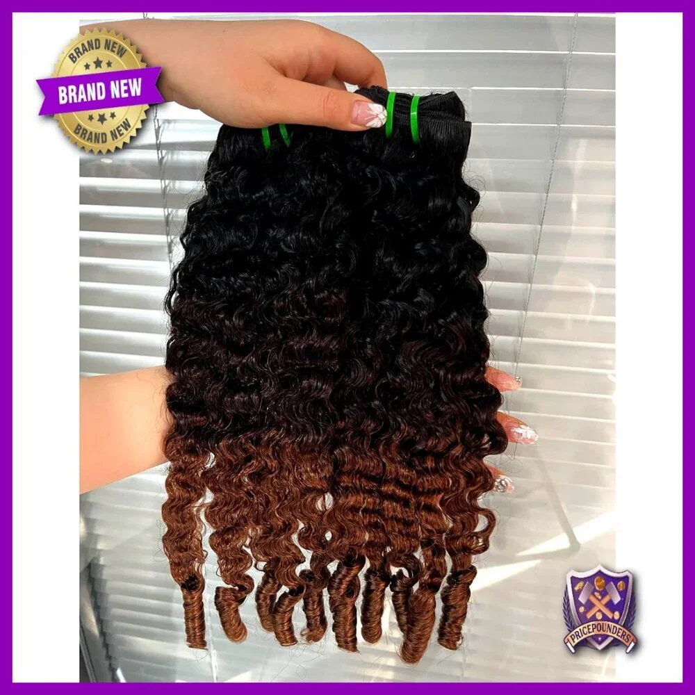 Burmese Curly Human Hair Bundles 16 Inch 100% Real Unprocessed